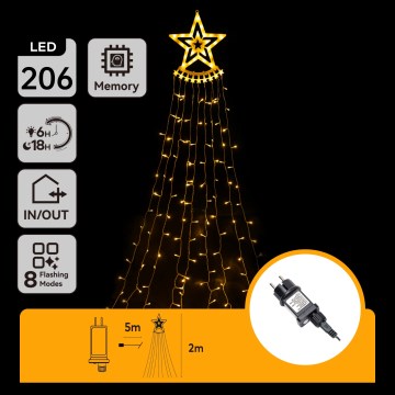 Aigostar - Außen-LED-Weihnachtsdekoration LED/3,6W/230V 2m IP44 warmweiß