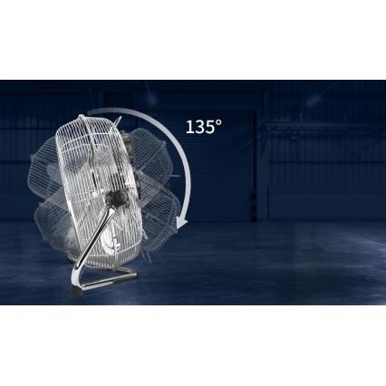 Aigostar - Bodenventilator 100W/230V glänzendes Chrom