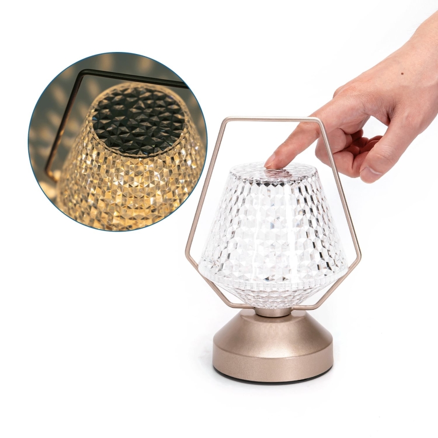 Aigostar - Dimmbare aufladbare LED-RGB-Tischleuchte LED/1W/5V 1800mAh 20 cm + Fernbedienung