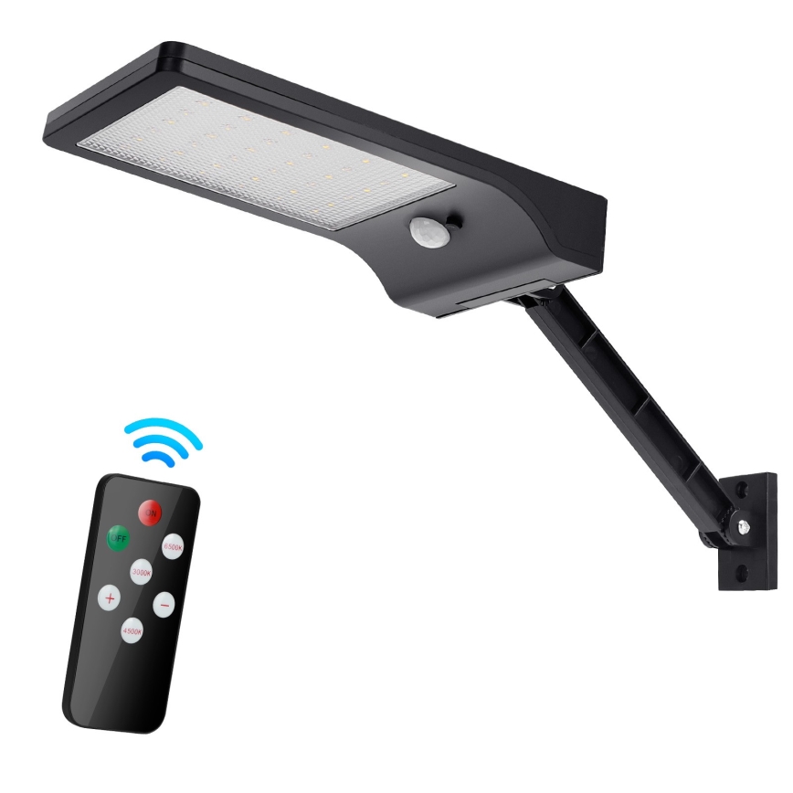 Aigostar - Dimmbare LED-Solarleuchte mit Sensor LED/2,3W/5,5V IP65 1800 mAh + Fernbedienung
