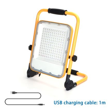 Aigostar - Dimmbarer, aufladbarer LED-Strahler LED/100W/5V 6500K IP65 15000 mAh