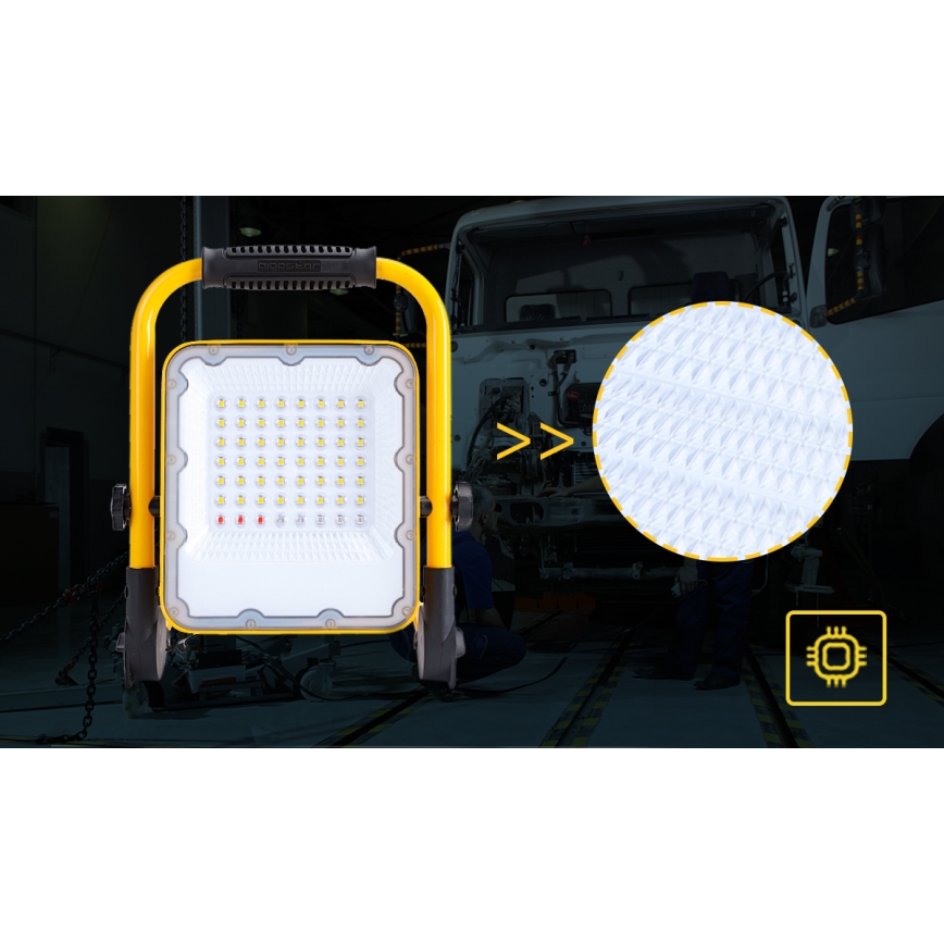 Aigostar - Dimmbarer, aufladbarer LED-Strahler LED/100W/5V 6500K IP65 15000 mAh