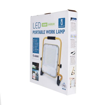 Aigostar - Dimmbarer, aufladbarer LED-Strahler LED/100W/5V 6500K IP65 15000 mAh