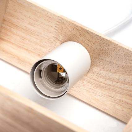 Aigostar - Hängeleuchte aus Kiefernholz an Kabel 1xE27/60W/230V