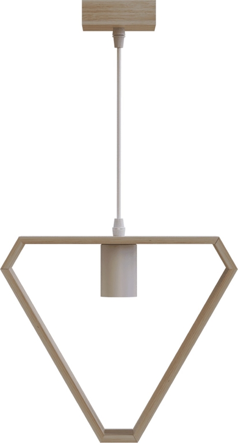 Aigostar - Hängeleuchte aus Kiefernholz mit Kabelaufhängung, 1xE27/60W/230V