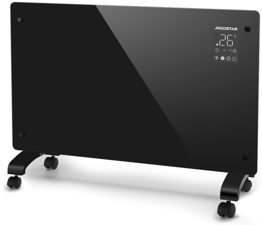 Aigostar - Intelligenter elektrischer Direktheizkörper/Konvektor 2000W Wi-Fi