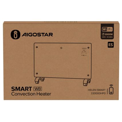 Aigostar - Intelligenter elektrischer Direktheizkörper/Konvektor 2000W Wi-Fi