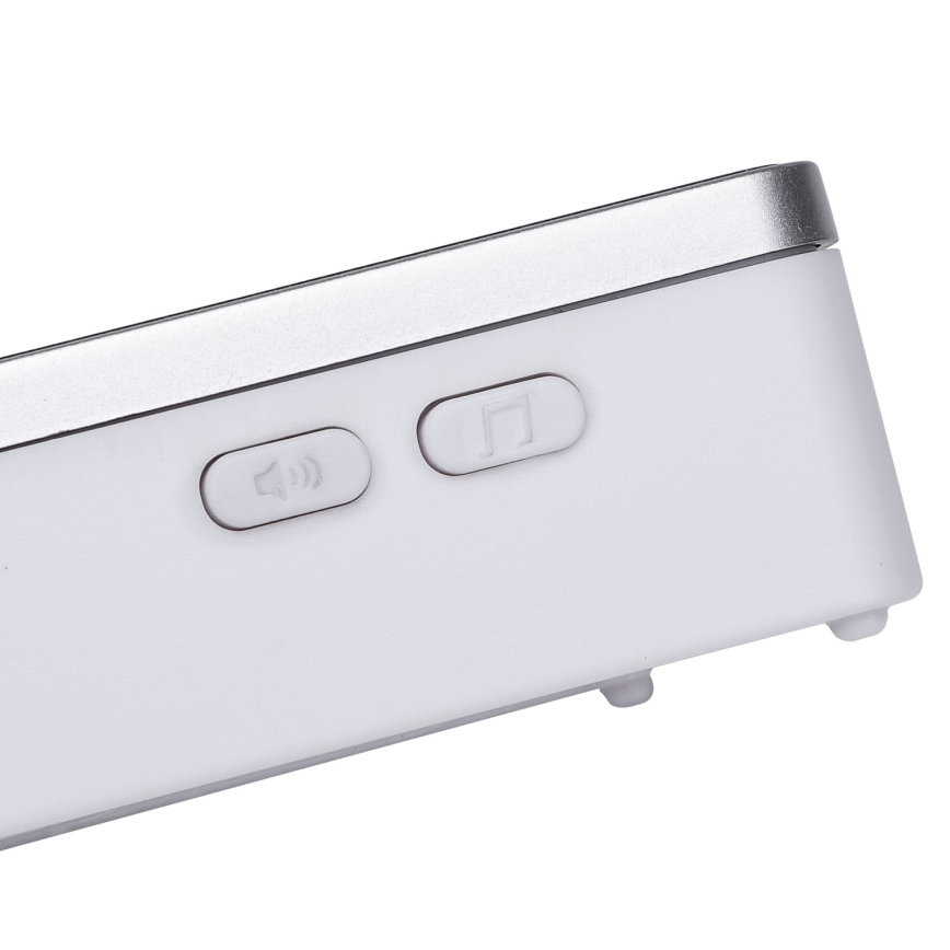 Aigostar - Kabellose Türklingel 3xAA/12V IP44 silbern
