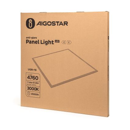 Aigostar - LED-Aufbauleuchte 28W/230V 3000K 59,5x59,5 cm