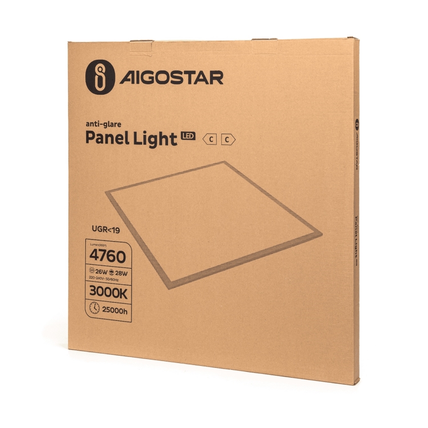 Aigostar - LED-Aufbauleuchte 28W/230V 3000K 59,5x59,5 cm