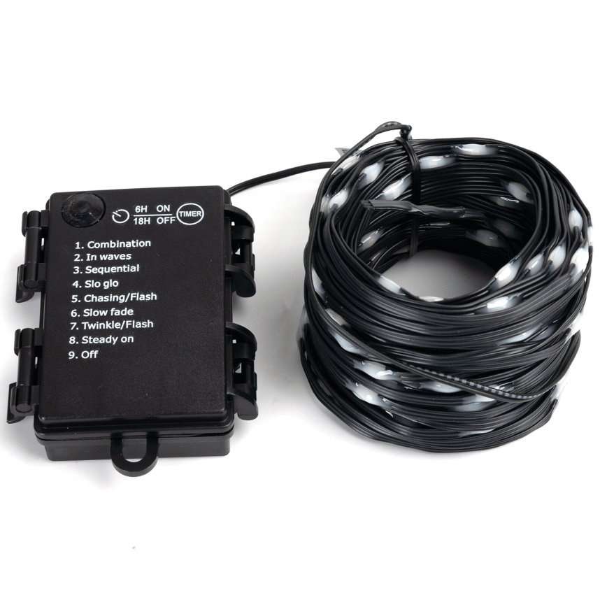 Aigostar - LED Außen-Weihnachtslichterkette 150xLED/8 Funktionen 3xAA 15,3m IP44 mehrfarbig