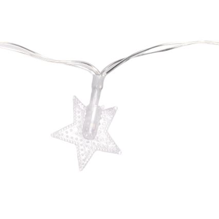 Aigostar - LED-Außen-Weihnachtslichterkette 100 LEDs / 8 Funktionen 3× AA 10 m IP44 kaltweiß