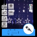 Aigostar - LED-Außen-Weihnachts-Lichterkette 120 LEDs / 8 Funktionen 3x0,6 m IP44 kaltweiß + Fernbedienung