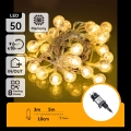 Aigostar - LED-Außen-Weihnachts-Lichterkette, 50 LEDs, 8 Funktionen, 8 m, IP44, warmweiß