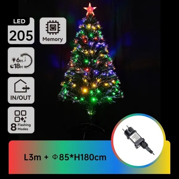 Aigostar - LED-Außen-Weihnachtsbaum LED/6W/230V 180 cm IP44 mehrfarbig
