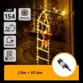 Aigostar - LED-Außen-Weihnachtsdekoration 154xLED/8 Funktionen 1,6 m IP44 warmweiß