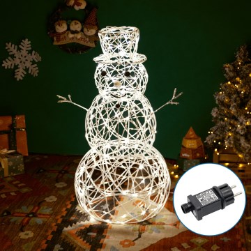 Aigostar - LED Außen-Weihnachtsdekoration 3,6W/31/230V 2700K 120 cm IP44 Schneemann