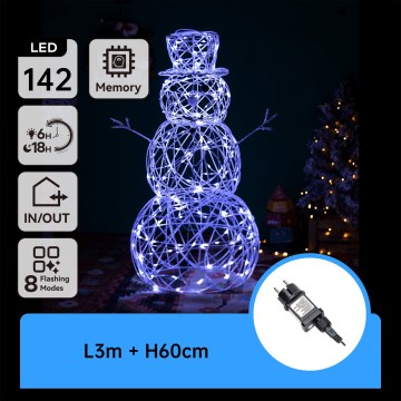 Aigostar - LED-Außen-Weihnachtsdekoration LED/3,6W/31/230V 6500K 60 cm IP44 Schneemann