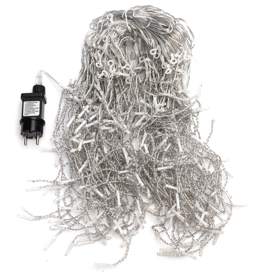 Aigostar - LED-Außen-Weihnachtslichterkette 400 LEDs/8 Funktionen 20x0,4m IP44 warmweiß