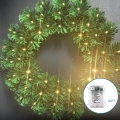 Aigostar - LED-Außen-Weihnachtskranz 72xLED/3xAA Ø 50 cm IP44 warmweiß