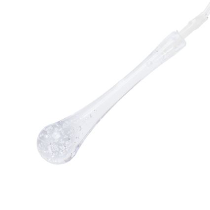 Aigostar - LED-Außen-Weihnachts-Lichterkette, 100 LEDs, 8 Funktionen, 3×AA-Batterien, 10 m, IP44, kaltweiß, tropfenförmige LEDs