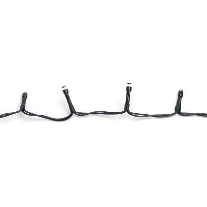 Aigostar - LED-Außen-Weihnachtslichterkette 100xLED/8 Funktionen 3xAA 5,3 m IP44 warmweiß