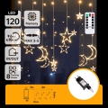 Aigostar - LED-Außen-Weihnachtslichterkette 120 LEDs/6W/230V/8 Funktionen 3x0,6m IP44 warmweiß + Fernbedienung