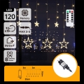 Aigostar - LED-Außen-Weihnachtslichterkette 120xLED/8 Funktionen 3x0,6 m IP44 warmweiß + Fernbedienung