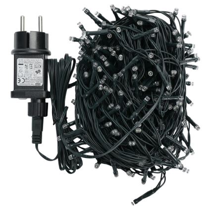 Aigostar - LED-Außen-Weihnachtslichterkette 200 LEDs/8 Funktionen 20 m IP44 kaltweiß