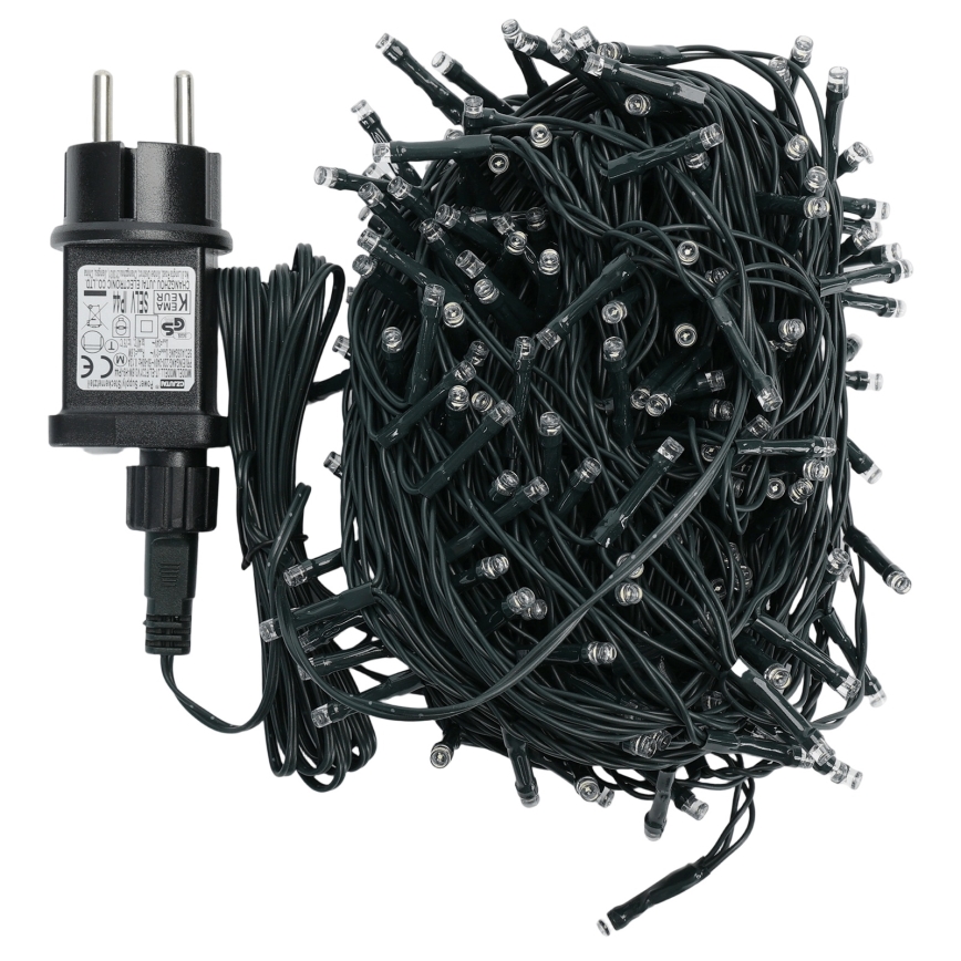 Aigostar - LED-Außen-Weihnachtslichterkette 200 LEDs/8 Funktionen 20 m IP44 kaltweiß