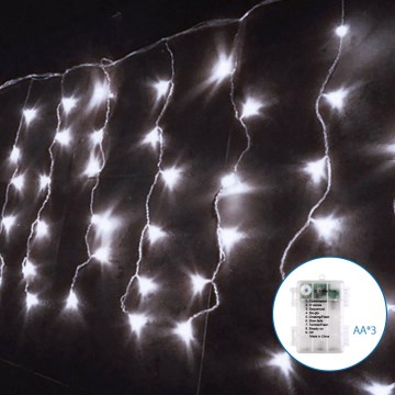 Aigostar - LED Außen-Weihnachtslichterkette 200xLED/8 Funktionen 13x0,4m IP44 kaltweiß