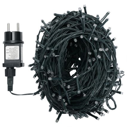 Aigostar - LED-Außen-Weihnachtslichterkette 500xLED/8 Funktionen 50m IP44 kaltweiß