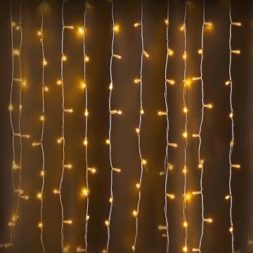 Aigostar - LED-Außen-Weihnachtslichterkette 558xLED 3x1,8m IP44 warmweiß