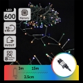 Aigostar - LED-Außen-Weihnachtslichterkette 600 LEDs / 8 Funktionen, 18 m, IP44, mehrfarbig