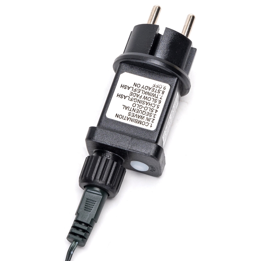 Aigostar - LED-Außen-Weihnachtslichterkette, 600 LEDs / 8 Funktionen, 18 m, IP44, warmweiß