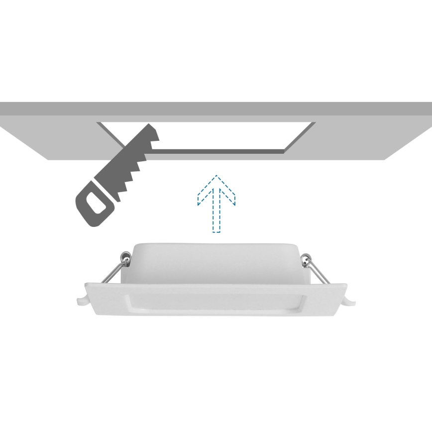 Aigostar - LED-Deckeneinbauleuchte LED/6W/230V 3000K 12x12 cm weiß