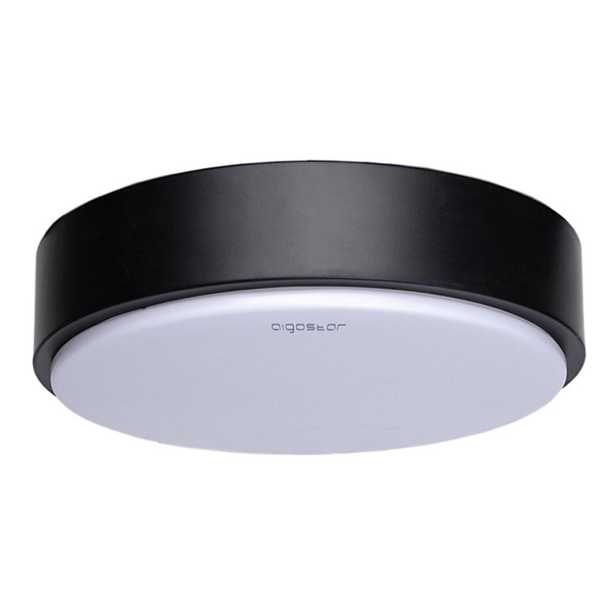 Aigostar - LED-Deckenleuchte LED/12W/230V 3000K d. 23 cm schwarz
