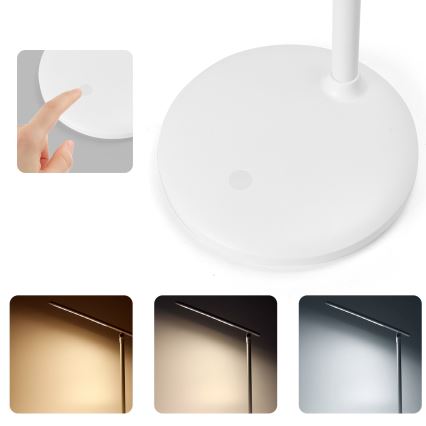 Aigostar - LED dimmbare wiederaufladbare Touch-Schreibtischlampe LED/3W/5V 1200mAh 3000/4000/6500K