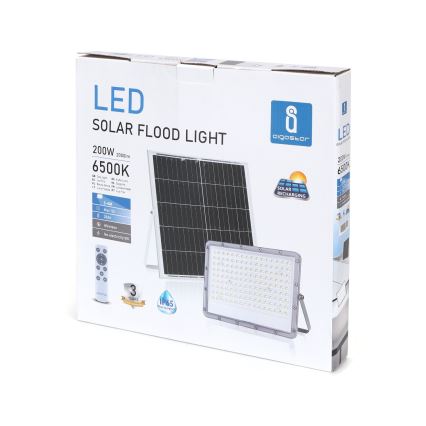 Aigostar - LED dimmbarer Solarstrahler LED/200W/3,4V 20000 mAh IP65 + Fernbedienung