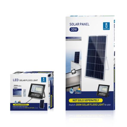 Aigostar - LED dimmbarer Solarstrahler LED/200W/3,2V IP67 25000 mAh + Fernbedienung