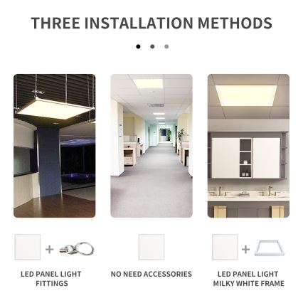 Aigostar - LED Einbaupanel LED/40W/230V 6500K 60x60cm Weiß