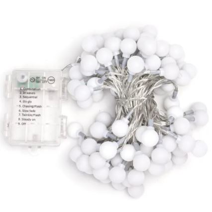 Aigostar - LED Außen-Weihnachtslichterkette 100xLED/3xAA/8 Funktionen 10,3 m IP44 warmweiß