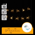 Aigostar - LED-Lichterkette 10xLED/3xAA, 1,5 m, warmweiß, Hirsche