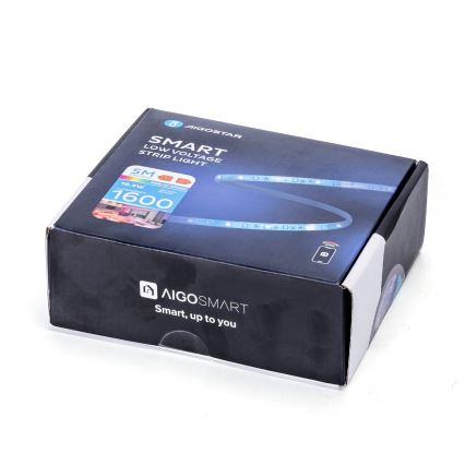 Aigostar - LED RGB dimmbarer Streifen 6,5 m LED/16,5W/12/230V 3000K Wi-Fi
