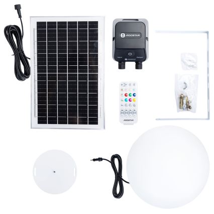 Aigostar - LED RGB dimmbare MESH-Außenleuchte LED/35W/3,7V 4000mAh 2700-6500K IP65 Ø 30 cm