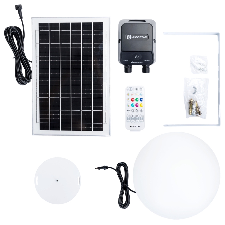 Aigostar - LED RGB dimmbare MESH-Außenleuchte LED/35W/3,7V 4000mAh 2700-6500K IP65 Ø 30 cm