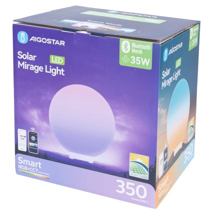 Aigostar - LED RGB dimmbare MESH-Außenleuchte LED/35W/3,7V 4000mAh 2700-6500K IP65 Ø 30 cm