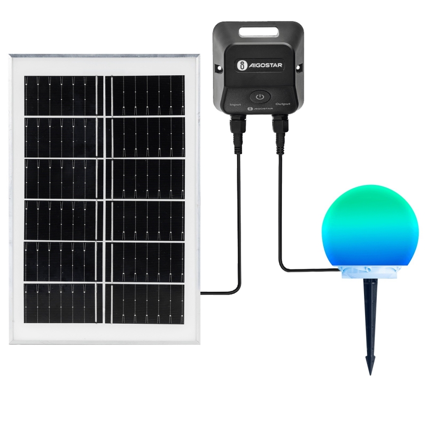 Aigostar - LED RGB dimmbare MESH-Außenleuchte LED/20W/3,7V 4000mAh 2700-6500K IP65 Ø 20 cm