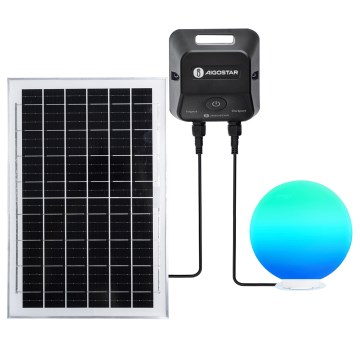 Aigostar - LED RGB dimmbare MESH-Außenleuchte LED/35W/3,7V 4000mAh 2700-6500K IP65 Ø 30 cm