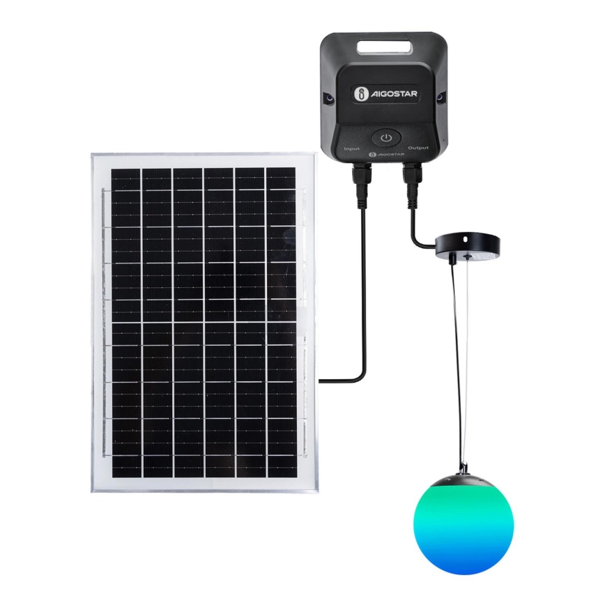 Aigostar - LED RGB Dimmbare Solar-Hängeleuchte MESH LED/35W/3,7V 8000 mAh 2700K-6500K IP65 d 50 cm